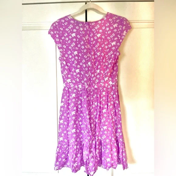 J. Crew Dresses J Crew Ruffle-Front Mini Dress  Bubblegum Floral - Size: 2 - Picture 6 of 6